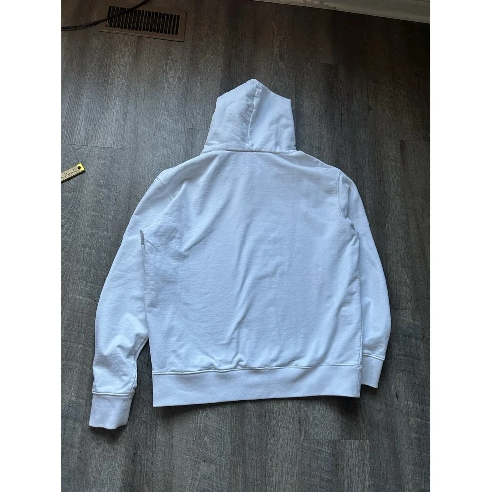 Maison Margiela Numbers Oversized embroidered hoodie White S fits size L / XL